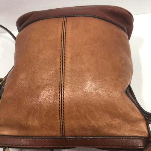 Fossil Brown Leather Crossbody Bag - Picture 6 of 11